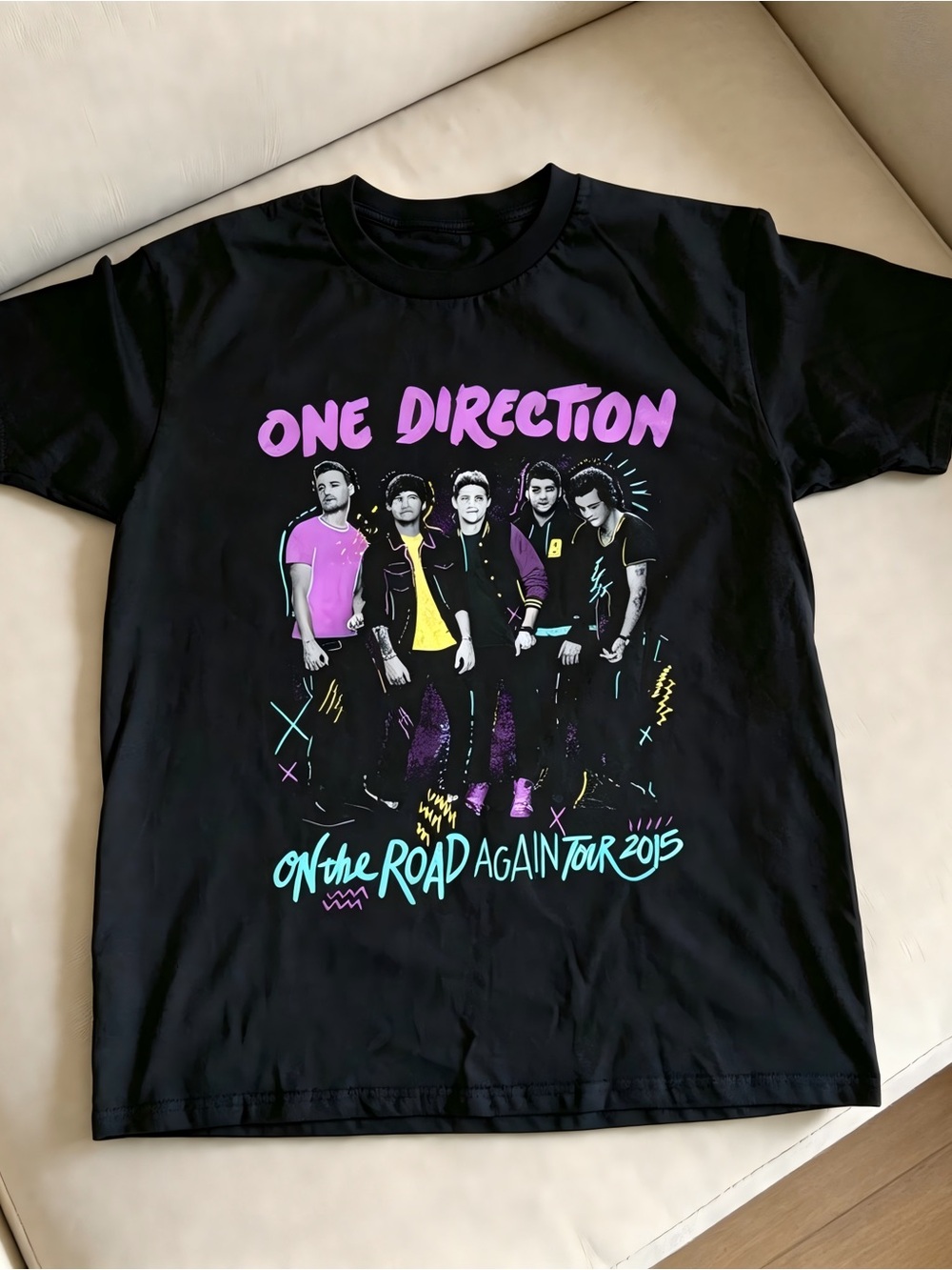 Black One Direction Womens Mens T-shirt Unisex